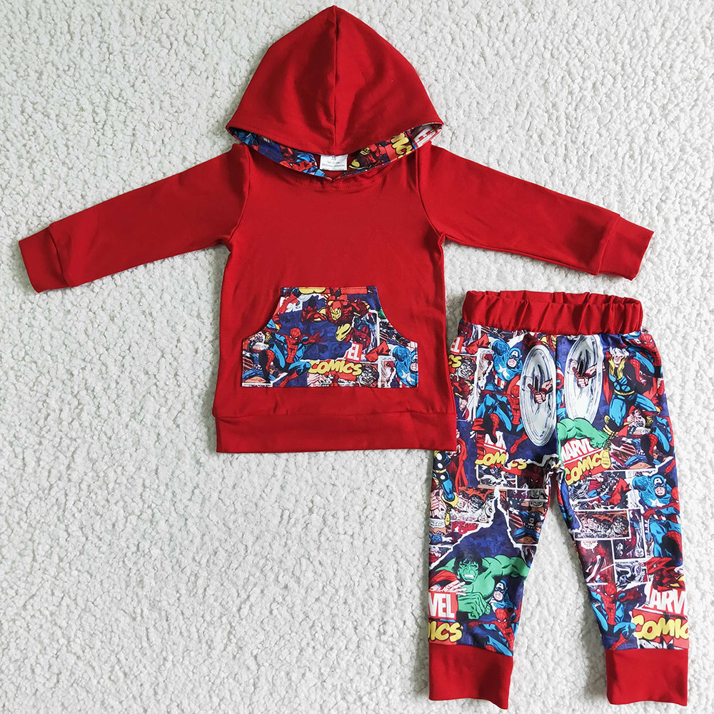 New Fashion Boys Clothes Hoodies Set Long Sleeve Baby Boy Clothes Fashion Hoodies Top Outfits 6 B6-25