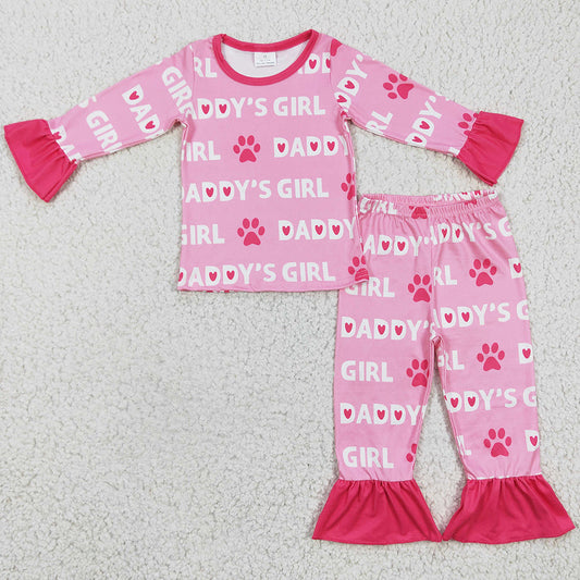 Boutique Boys Pajamas Set Valentine's Day Mama`s Boy Daddy`s Girl Pajamas Nightwear GLP0352 BLP0144