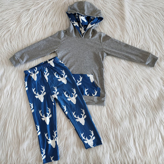 Baby Boy Clothes Hoodie Set Deer Christmas Kids Boys Clothing Long Sleeve Hoodie Outfits 6 A15-11