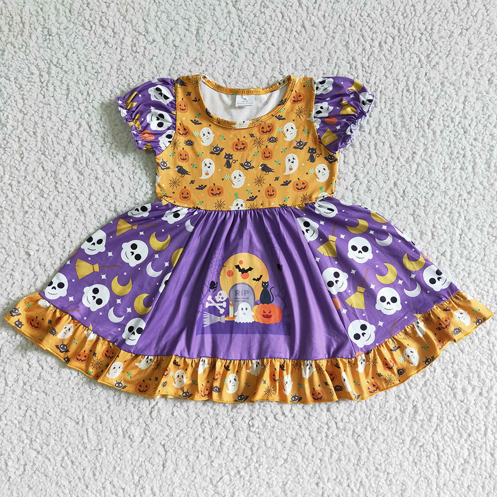 Halloween Boutique Girl Dress Short Sleeve Fall Baby Boys Clothes GSD0125 BSPO0018