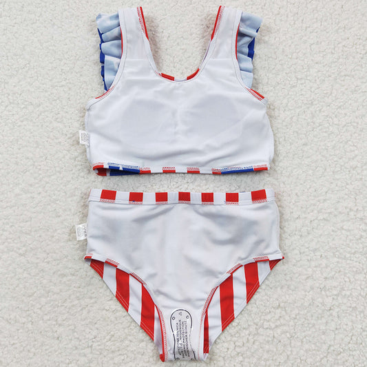 Baby Girls Swimsuit 4th Of July Tow Pieces Swimsuits S0090