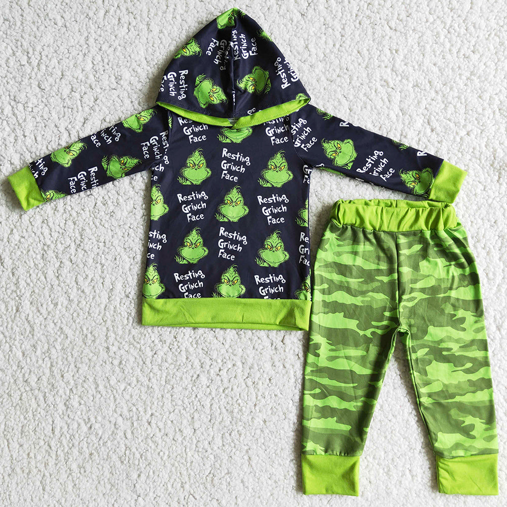 Christmas Boutique Baby Boys Clothes Hoodie Set Cute Cartoon Print Toddler Boys Clothing Long Sleeve Kids Boys Outfits 6 A6-26