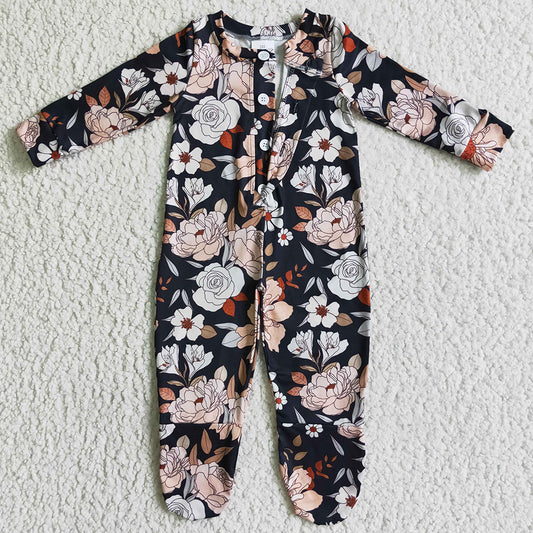 New Baby Clothing Girls Romper Flower print LR0116