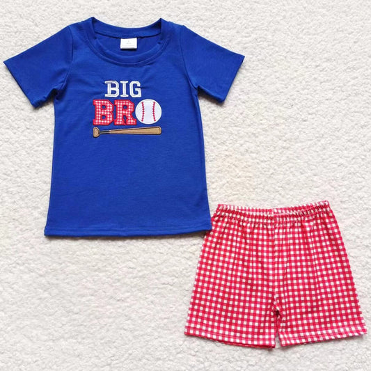 Baby Boys Clothes Big Brother Baseball Summer Shorts Sets BSSO0203