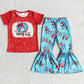 Boutique Kids Clothes Girls Bell Bottomn Outfits Cartoon Print Fashion Baby Girl Clothes E12-27