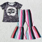 New Fashion Kids Designer Clothes Girls Bell Bottom Pants Sets Boutique Girls Clothing Spring Babe Toddler Girls Clothes Outfits D3-13