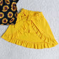New Design Baby Girls Clothes Set Sunflower Print Fashion Girl Clothing Short Sleeve Skirt Shorts Outfits B3-14