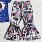 Boutique Baby Girls Clothes Short Sleeve Bell Bottom Pants Kids Clothes Girl Spring Set E13-12 4.1