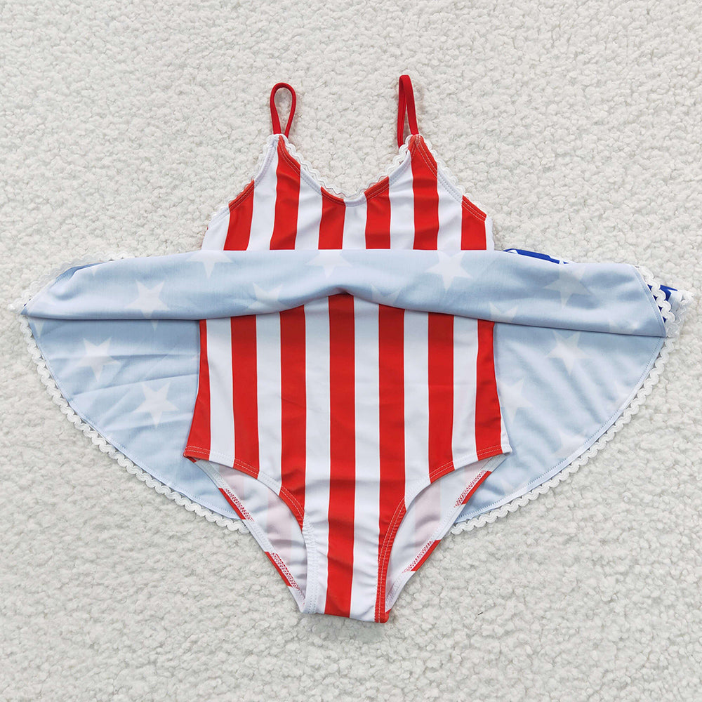 Baby Girls Swimsuits 4th Of July One Pieces Swimsuit S0091