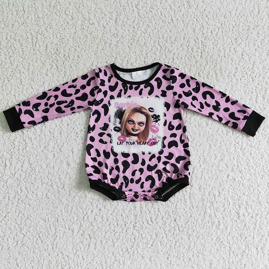 New Design Newborn Infant Baby Romper Leopard Girls Jumpsuit LR0142