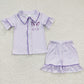Easter Baby Boy Pajamas Purple Bunny Print Cute Boys Sleepwear Set BSSO0105 GSSO0144