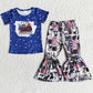Boutique Baby Girls Clothes Short Sleeve Bell Bottom Pants Kids Clothes Girl Spring Set E13-12 4.1