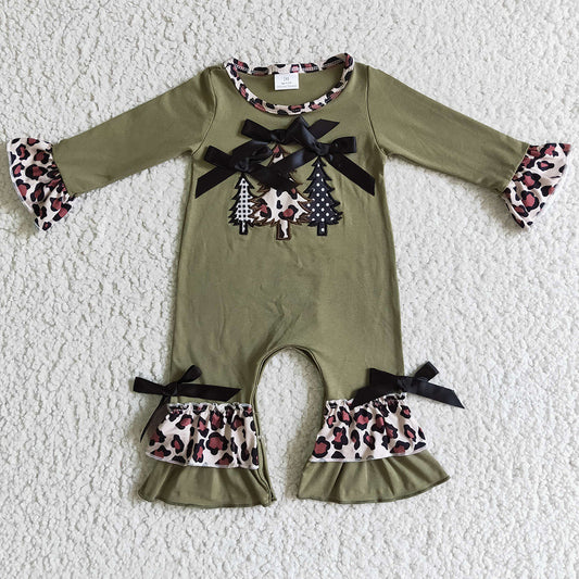 Embroidery Infant Baby Romper Boutique Christmas Girls Romper Jumpsuit Set LR0166 GLP0231