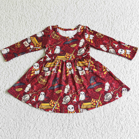 Halloween Boutique Baby Girls Dress Fashion Toddler Girls Clothes Fall Dress Cute Girls Holiday Dresses 6 A6-4