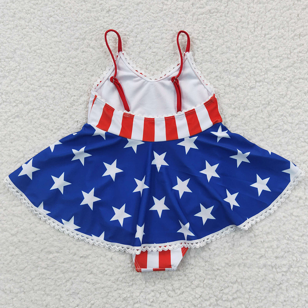 Baby Girls Swimsuits 4th Of July One Pieces Swimsuit S0091