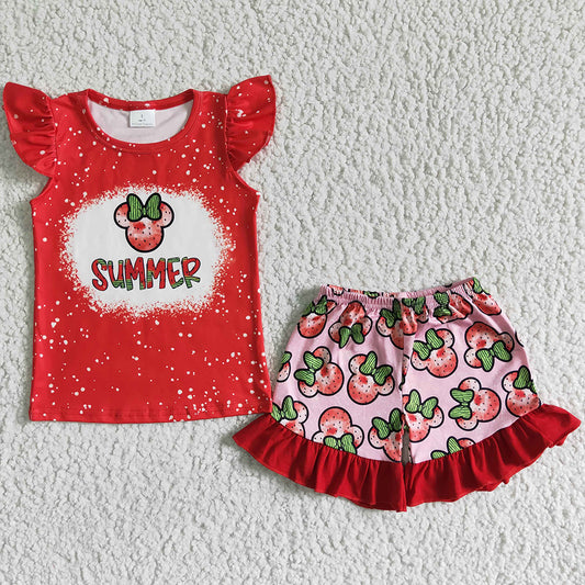 New Design Girls Summer Clothing Shorts Outfits Fashion Toddler Girls Clothing Set GSSO0071