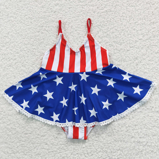 Baby Girls Swimsuits 4th Of July One Pieces Swimsuit S0091