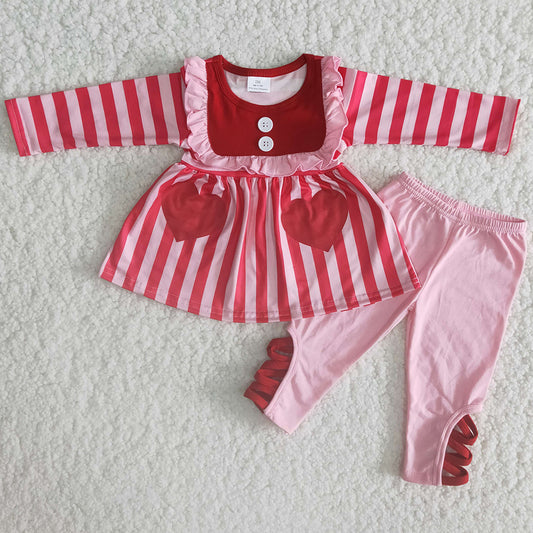 Love Girls Valentine's Day Clothing Toddler Baby Kids Outfits 6 B11-22