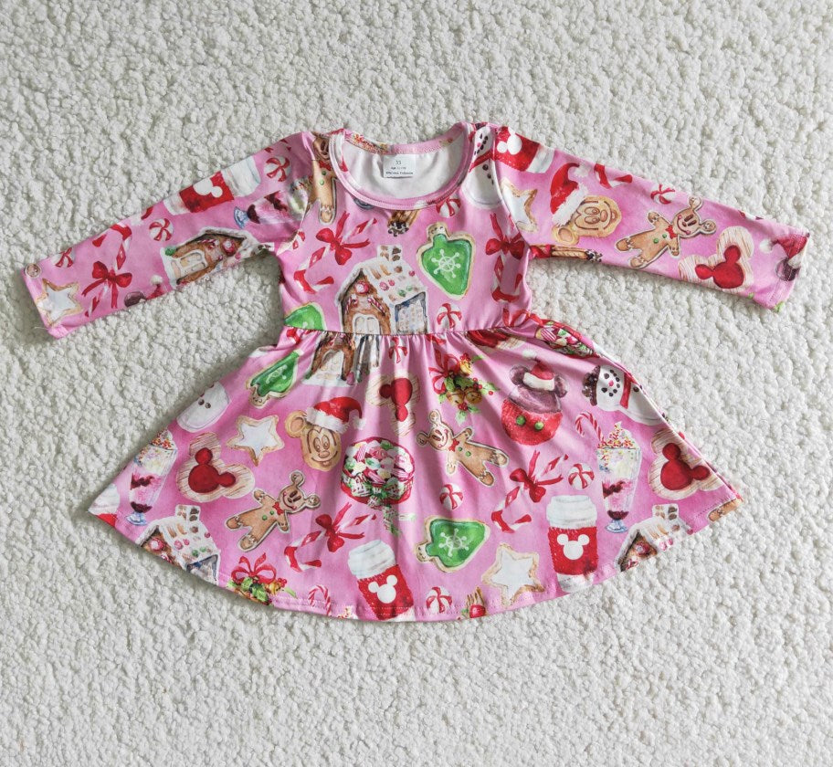 Christmas Girls Dress Matched Baby Girls Clothes Set Boutique Toddler Girls Dresses Sister Outifts 6 B1-3