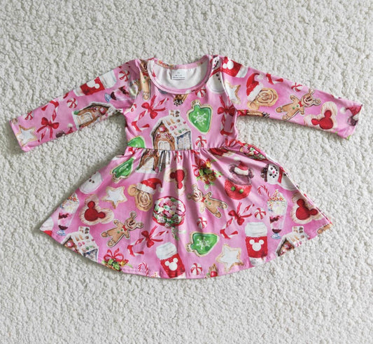 Christmas Girls Dress Matched Baby Girls Clothes Set Boutique Toddler Girls Dresses Sister Outifts 6 B1-3