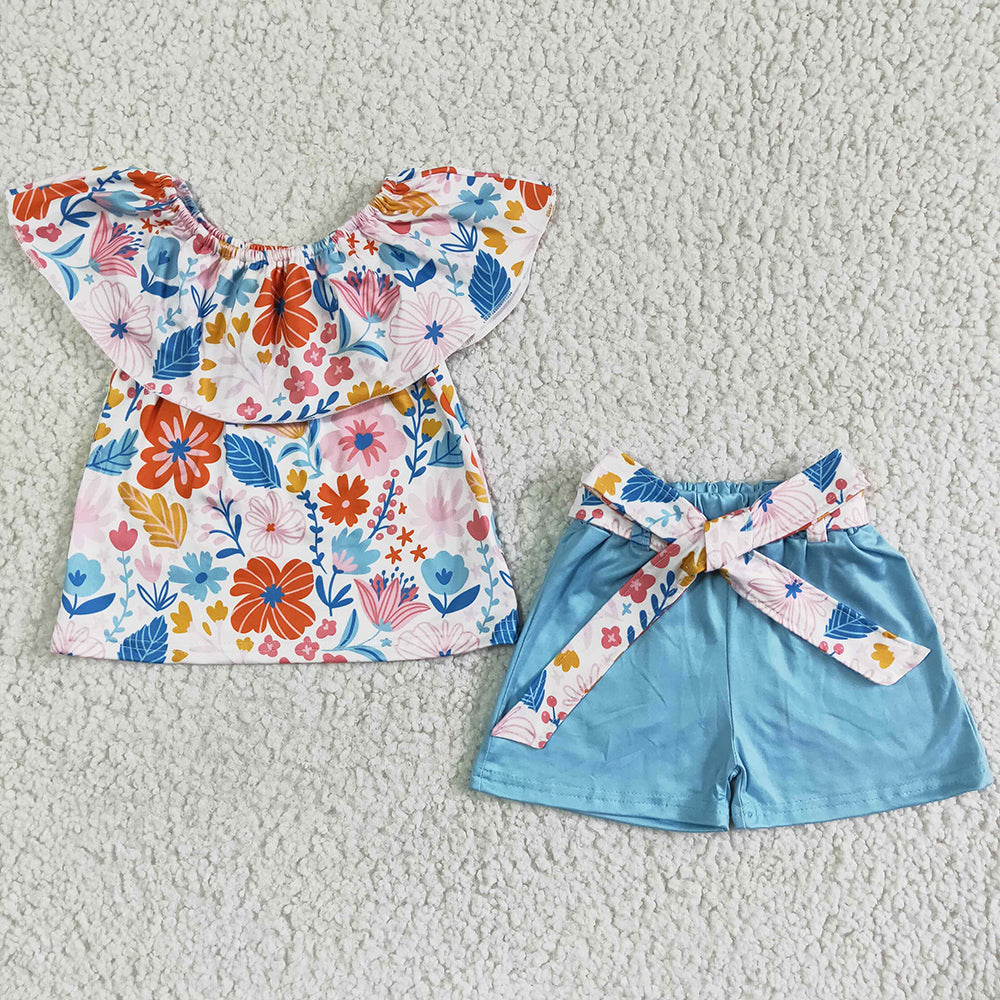 New Fashion Baby Girls Designer Clothes Cute Baby Rompers Summer Toddler Girls Clothes Dress Flower Print Sister Sibling Outfits GSSO0099