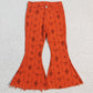 New Fashion Baby Girls Jeans Bell Bottom Pants Cow Print Girls Denim Pants P0045