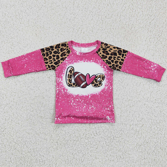 Wholesale Baby Girls Clothes Top Love Leopard Fashion Girls Hooded Top GT0082