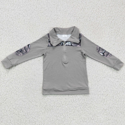 Wholesale Baby Boys Clothes Hooded Top Camouflage Dinosaur Boy T-shirt BT0106