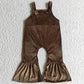 New Design Girls Velvet Jumpsuit Boutique Baby Kids Romper Jumpsuit SR0089