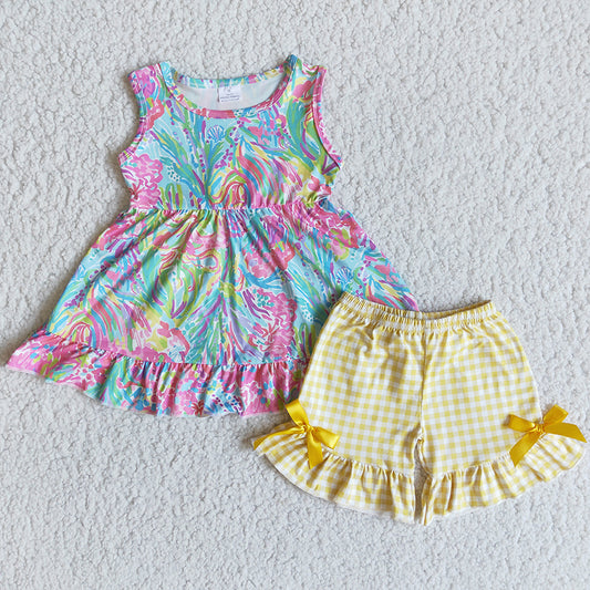 Boutique Baby Girl Clothes Summer Kids Clothes Girls Children Clothes Set E8-19