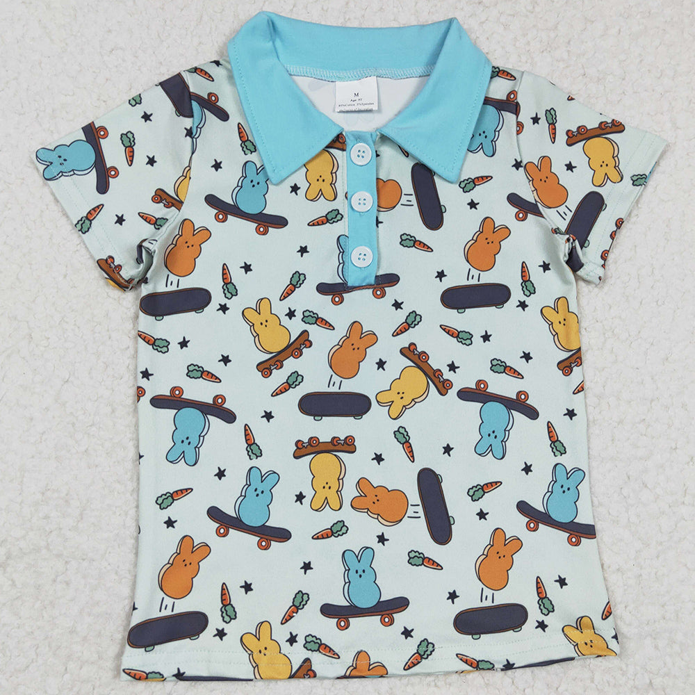 Bunny Print Baby Boys T-shirt Easter Boys Clothing Top BT0170