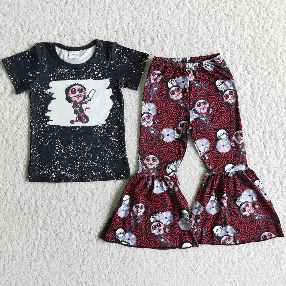 Toddler Baby Girl Clothes Halloween Kids Clothing Girls Outfits Fall Girls Bell Pants Set E2-17