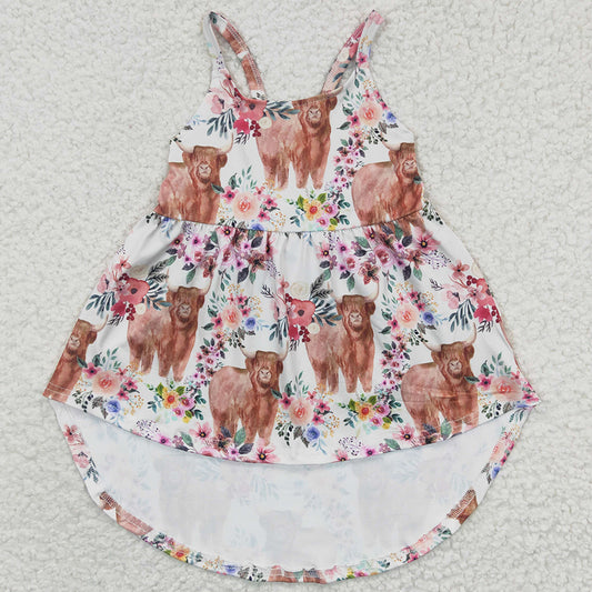 Cow Print Cute Girls Dress Top GSD0265