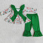Christmas Baby Girl Clothes Set Bow Design Cute Kids Girls Toddler Outfits 6 A0-12