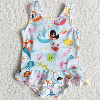 Boutique Baby Girl Swimsuit Boys Swim Trunks Fashion Kids Boutique Clothes Cute Girls Swimwear Boys Trunks B0-20
