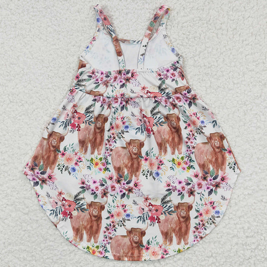 Cow Print Cute Girls Dress Top GSD0265