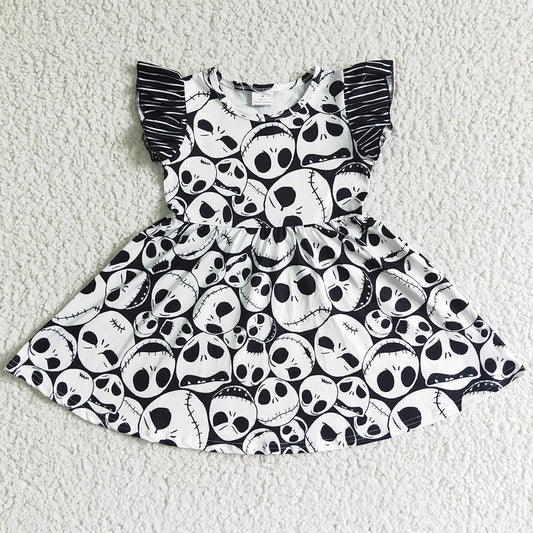 Hot Sale Kids Designer Clothes Girls Dress Halloween Boutique Baby Girl Dresses Milk Silk Fashion Toddler Girl Dress GSD0107