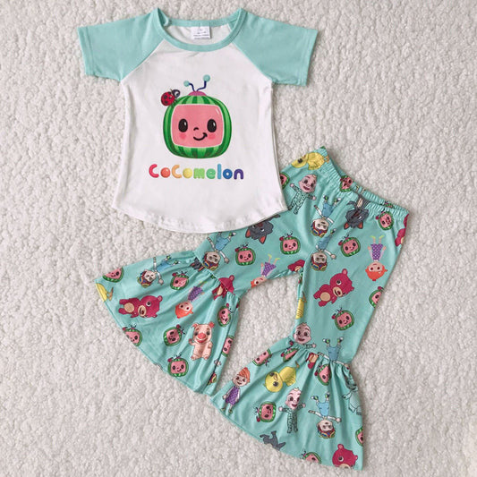 Boutique Girl Clothing Set Toddler Baby Girl Clothes Bell Pants Outfit C12-3