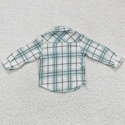 New Design Boys Clothes Top Shirt Lattice Kids Coat Boys T-shirt BT0169
