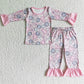 Baby Girl Pajamas Set Boutique Kids Clothes Sleepwear Halloweeen Girl Nightgown GLP0003