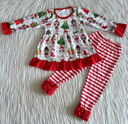 Christmas Baby Girl Clothes Long Sleeve Icing Long Pants Boutique Girls Clothes Set 6 A27-1