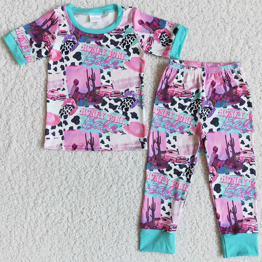 Fashion Kids Clothes Girls Pajamas Set Wholesale Baby Girl Nightgown Spring Summer Girls Sleepwear Baby Pajamas Outfit E11-4