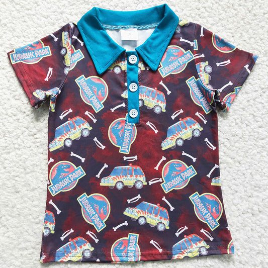 New Design Boys T-shirt Short Sleeve Boutique Boys Clothes Top BT0136