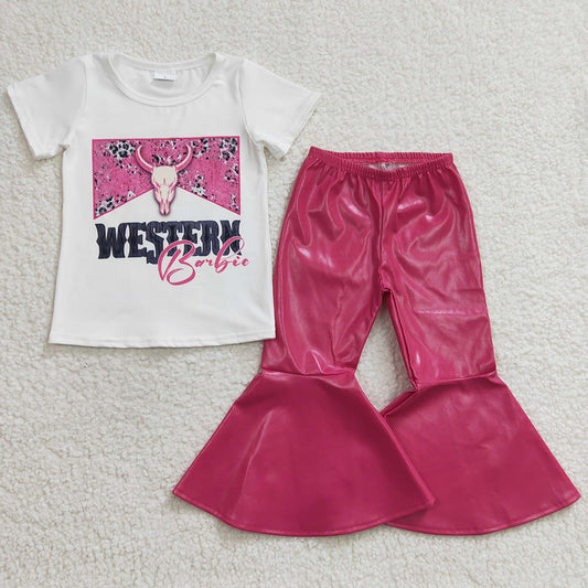 New Arrival Kids Girls Clothes Boutique Bell Bottom Outfits GSPO0471