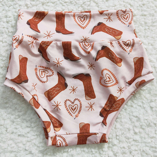 Boots Print Boutique Infant Baby Girls Bummies Shorts SS0045