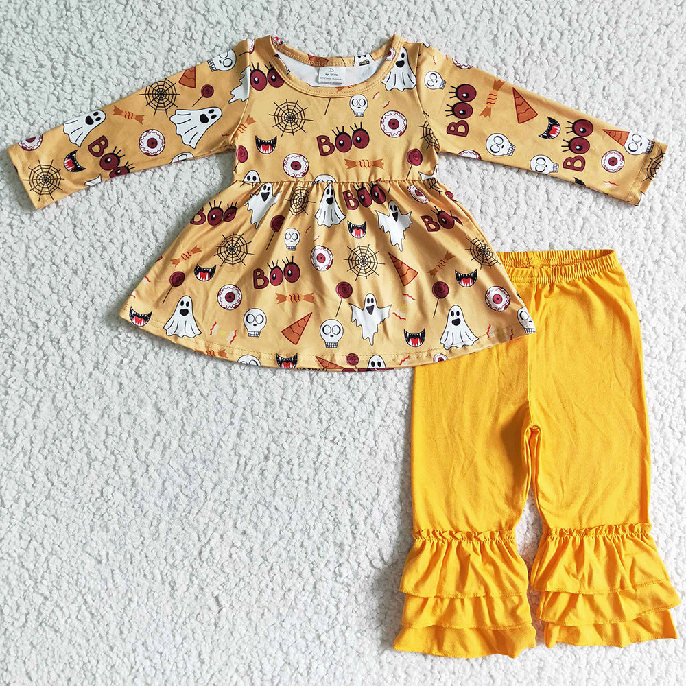 Halloween Boutique Girls Clothes Set Fashion Baby Kids Clothing Outfit GLP0044