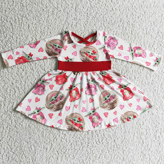 Valentine's Day Girls Dress Long Sleeve Boutique Baby Girl Dresses 6 A2-4