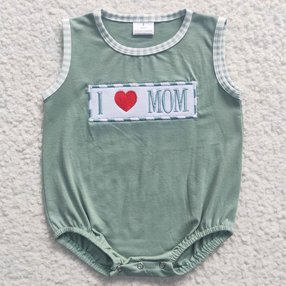 Baby Girls Romper I love Mom Embroidery Rompers SR0237