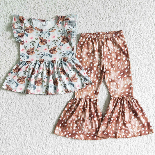 Cute Baby Girl Clothes Set Boutique Bell Bottom Pants Outfits GSPO0077
