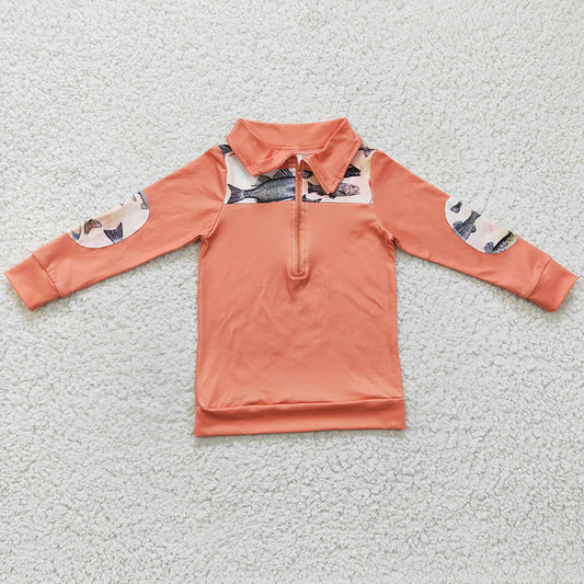 Fish Print Cute Baby Boys Clothes Top BT0128